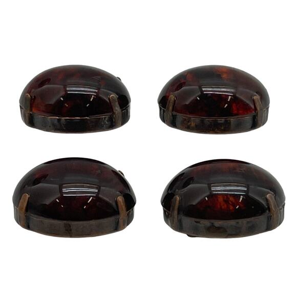 Decorative Brown Garment Button w/ Metal Handle Sewing Craft Clothes Accessory - Picture 3 of 8